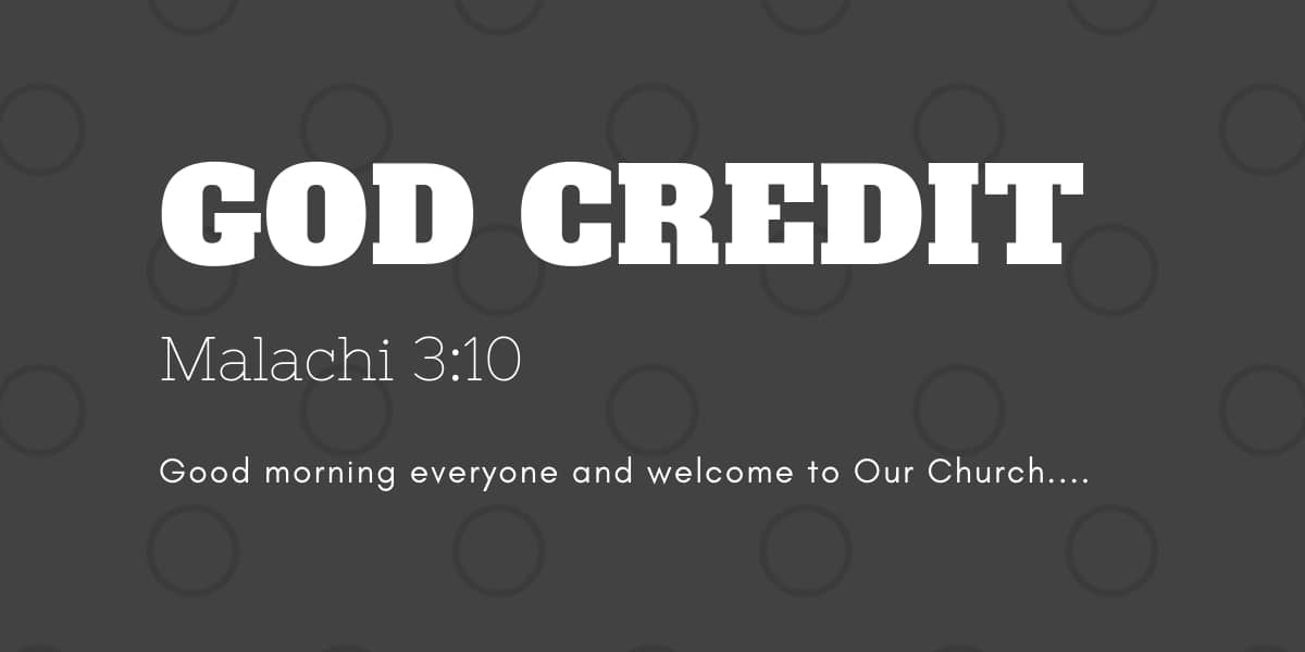 God Credit Tithes